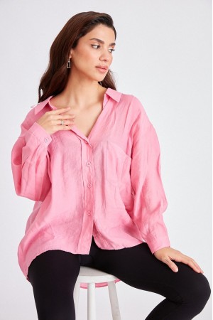 117053 TOPTAN PEMBE GÖMLEK