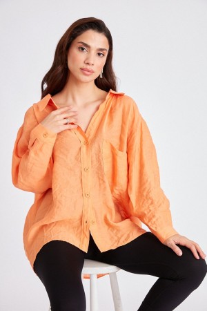 117054 TOPTAN ORANGE GÖMLEK