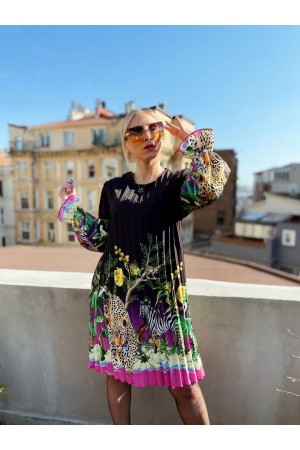 117289 TOPTAN DESENLİ ELBİSE