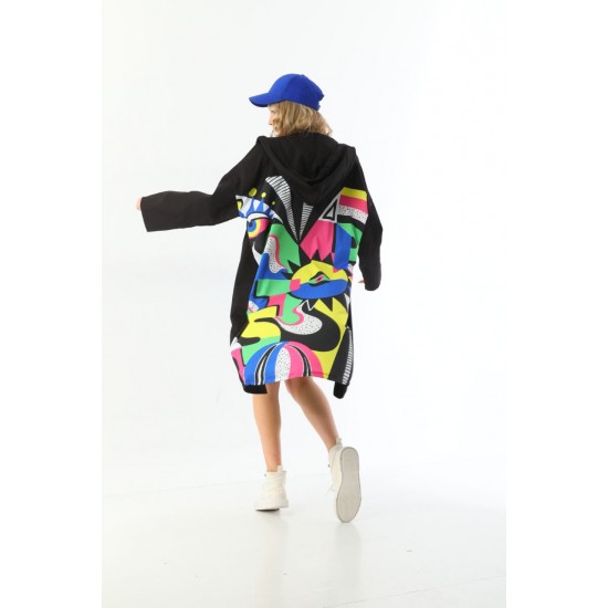 117298 patterned TRENCH COAT