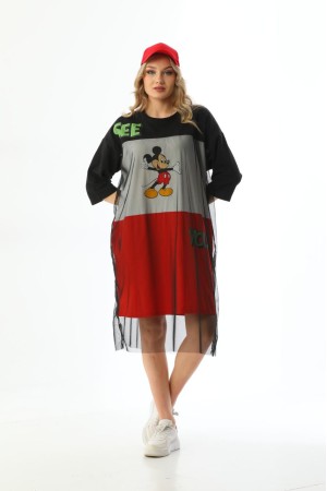 117303 TOPTAN DESENLİ ELBİSE