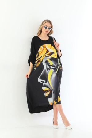 117306 TOPTAN SİYAH ELBİSE