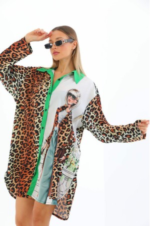 117308 TOPTAN DESENLİ ELBİSE