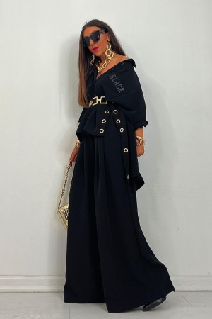 117315 TOPTAN SİYAH PANTOLON TAKIM