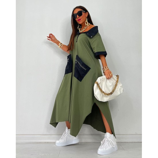 117317 khaki DRESS