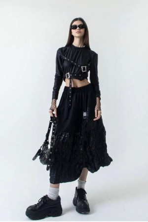 117318 TOPTAN SİYAH ETEK