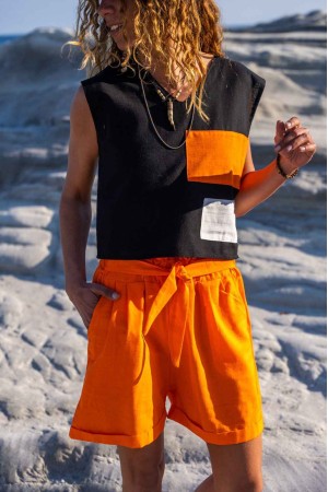 117585 TOPTAN ORANGE ŞORT