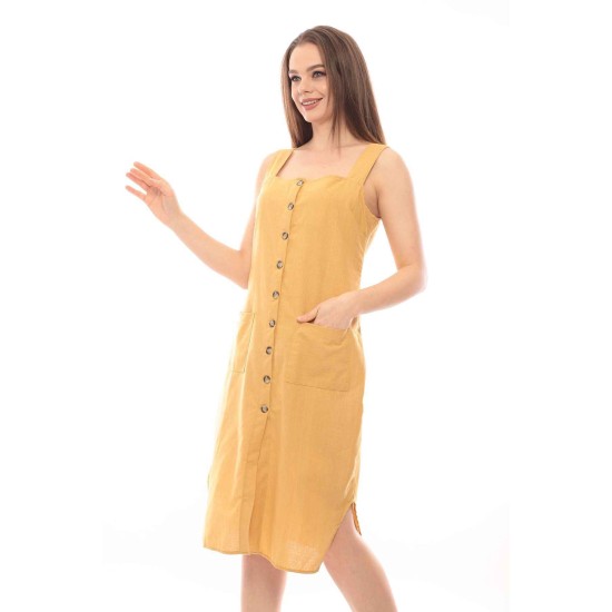 117593 mustard DRESS