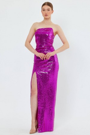 117646 fuchsia Evening dress