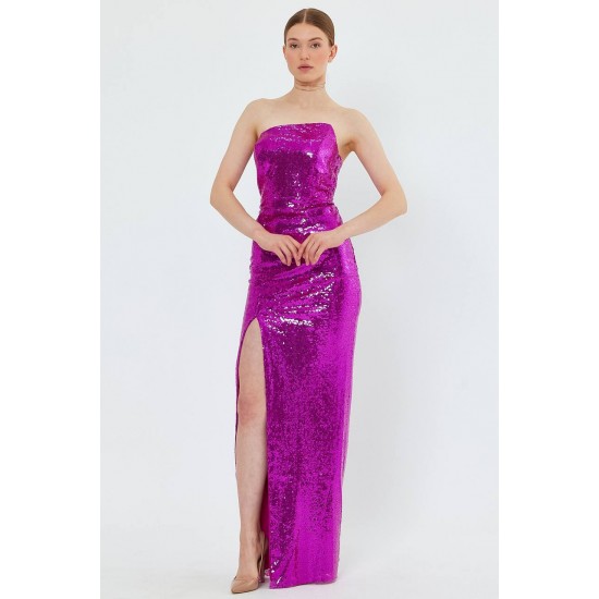 117646 fuchsia Evening dress