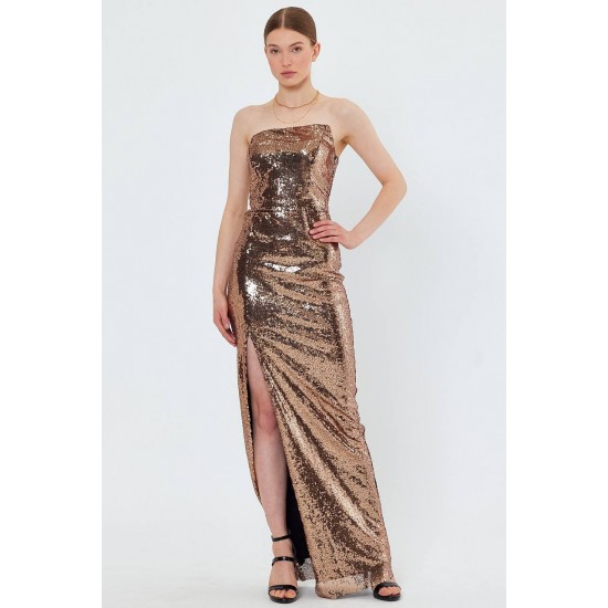 117647 gold Evening dress