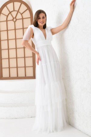 117654 white Evening dress