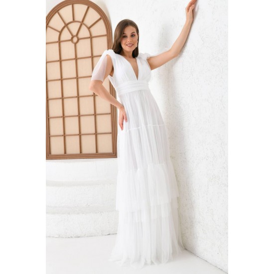 117654 white Evening dress