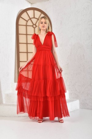 117659 red Evening dress