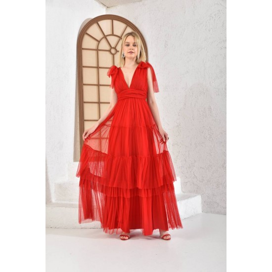 117659 red Evening dress