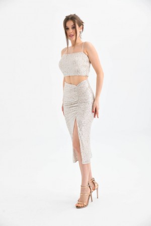 117660 silver Evening dress