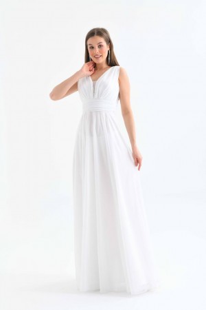 117672 white Evening dress