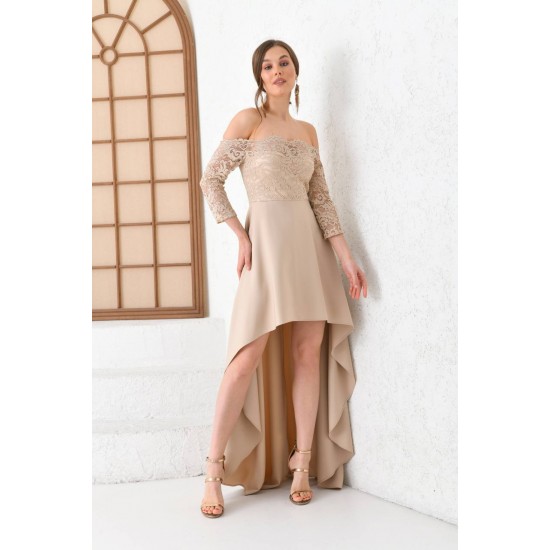 117674 beige Evening dress