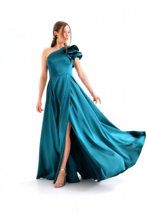 117678 GREEN Evening dress