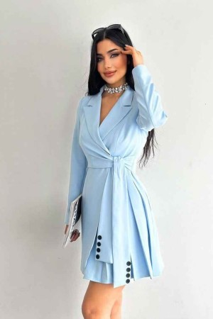 117861 bebe blue DRESS