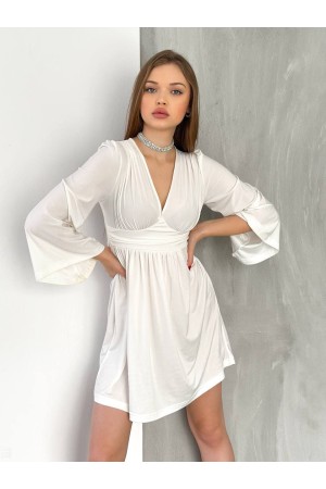 117865 TOPTAN BEYAZ ELBİSE