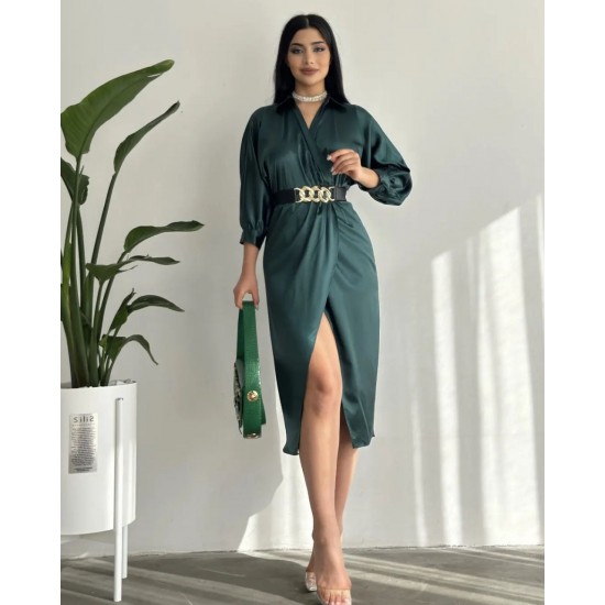 117872 TOPTAN YEŞİL ELBİSE