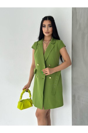 117881 TOPTAN YEŞİL ELBİSE