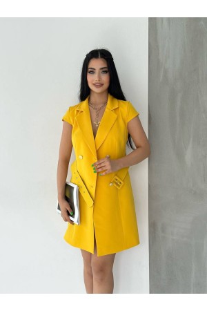 117882 TOPTAN SARI ELBİSE