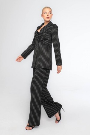 117916 TOPTAN SİYAH PANTOLON TAKIM