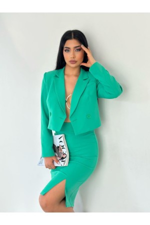 117919 TOPTAN YEŞİL ETEK TAKIM