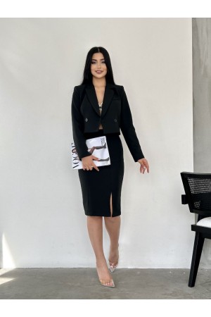 117923 TOPTAN SİYAH ETEK TAKIM