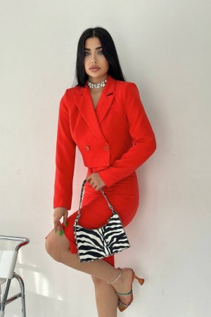 117925 TOPTAN KIRMIZI ETEK TAKIM