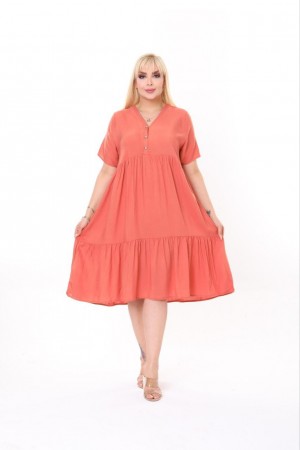 118182 TOPTAN NAR ÇİÇEĞİ ELBİSE