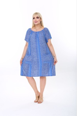 118204 TOPTAN DESENLİ ELBİSE