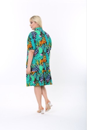 118206 TOPTAN DESENLİ ELBİSE