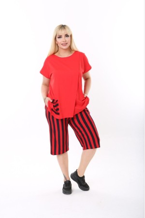 118219 TOPTAN KIRMIZI PANTOLON TAKIM