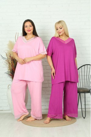 118224 TOPTAN FUŞYA PANTOLON TAKIM