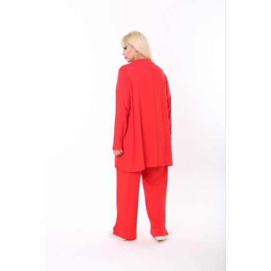 118228 TOPTAN KIRMIZI PANTOLON TAKIM