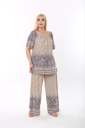 118260 TOPTAN DESENLİ PANTOLON TAKIM