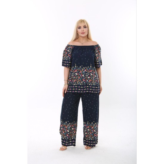 118262 TOPTAN DESENLİ PANTOLON TAKIM