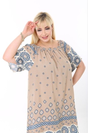 118264 TOPTAN DESENLİ ELBİSE