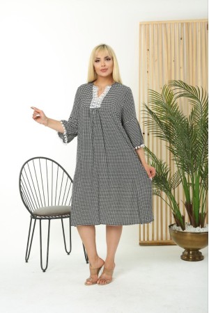 118275 TOPTAN DESENLİ ELBİSE