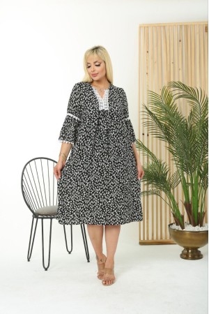 118277 TOPTAN DESENLİ ELBİSE