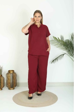 118283 TOPTAN BORDO PANTOLON TAKIM