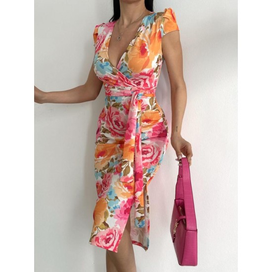 118508 TOPTAN DESENLİ ELBİSE