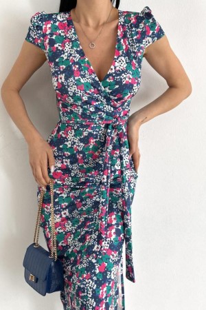 118510 TOPTAN DESENLİ ELBİSE