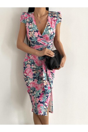 118512 TOPTAN DESENLİ ELBİSE