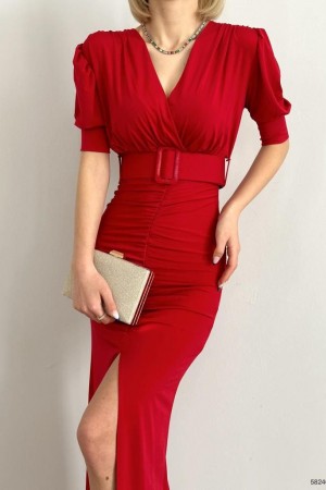 118529 burgundy Evening dress