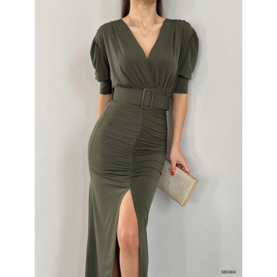 118531 khaki Evening dress