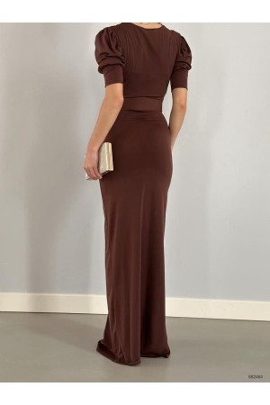 118532 coffee Evening dress